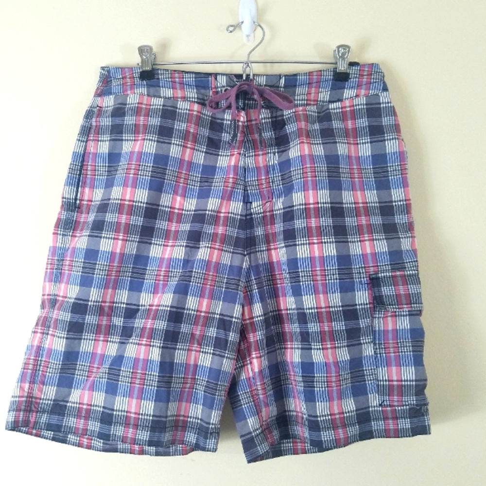 Nautica Plaid Cargo Shorts